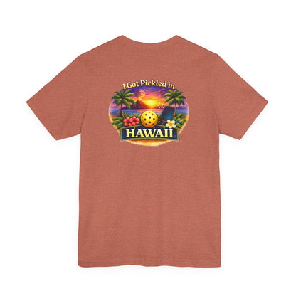 Hawaii Sunset Pickleball Tee | Tropical Beach Graphic T-Shirt