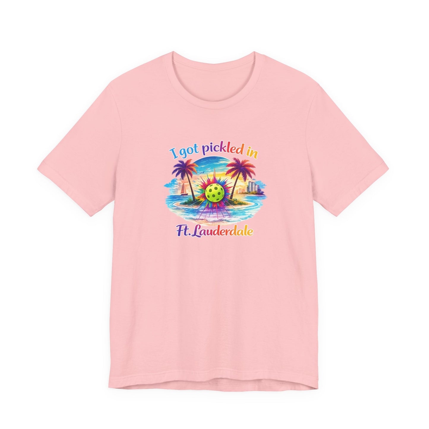 "I Got Pickled in Ft. Lauderdale" Pickleball T-Shirt — Funny Florida Vacation Tee & Souvenir Gift