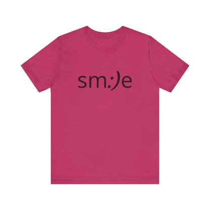 sm:)e Smile Face Logo Tee | Happy Confidence Streetwear | Funny Everyday Unisex Shirt
