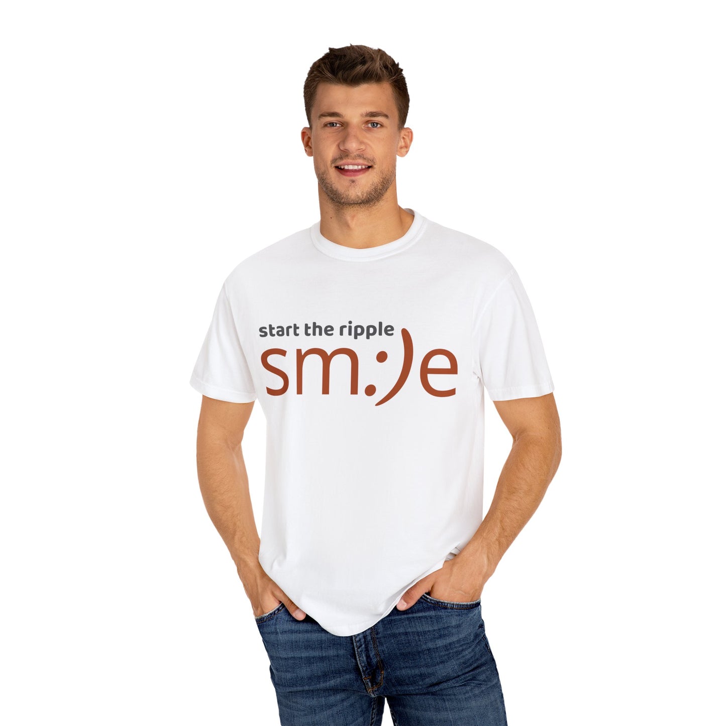sm:)e Start the Ripple Garment-Dyed Tee | Premium Change-Maker Streetwear | Unisex Statement Shirt