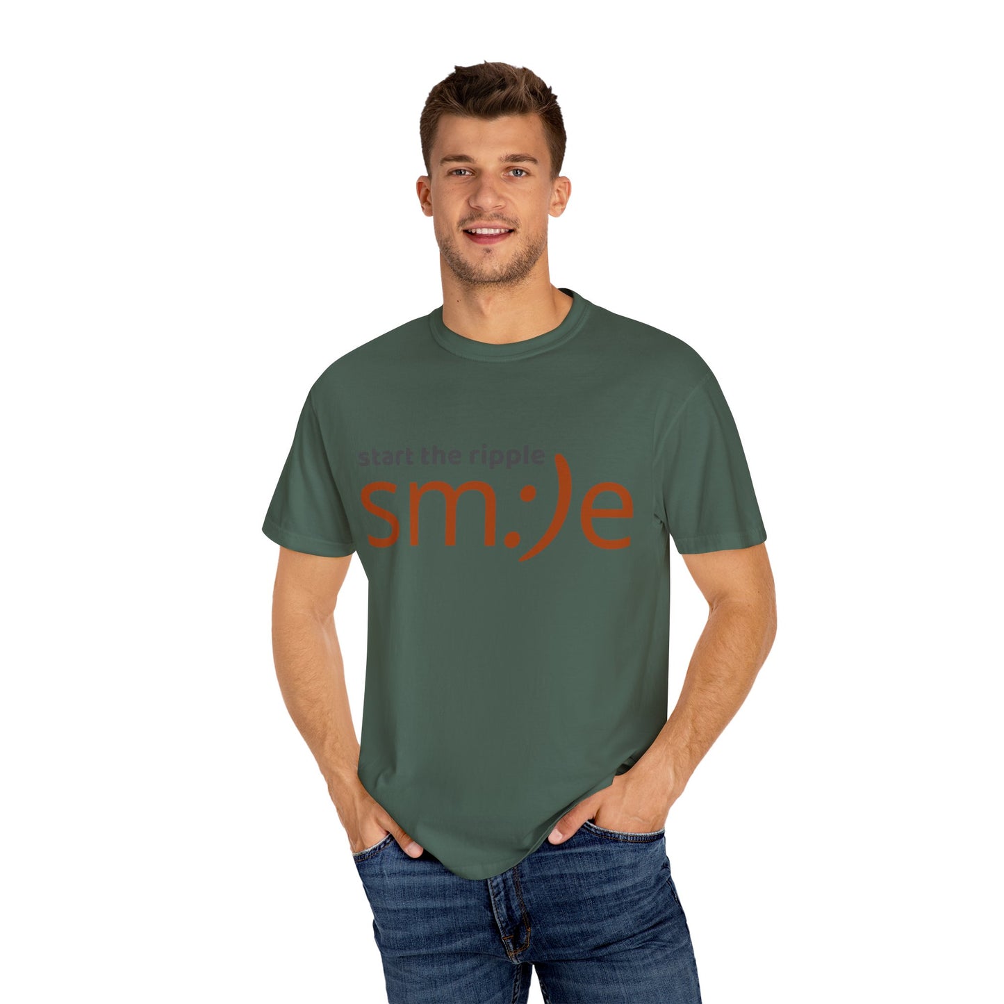 sm:)e Start the Ripple Garment-Dyed Tee | Premium Change-Maker Streetwear | Unisex Statement Shirt