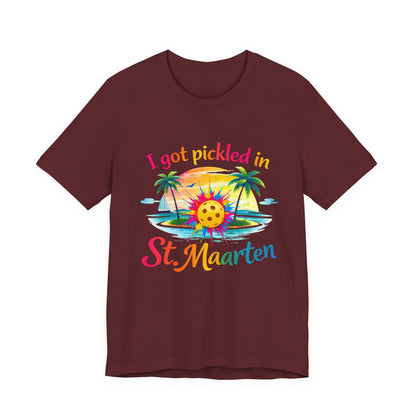I Got Pickled in St. Maarten Shirt – Funny Pickleball Vacation Tee