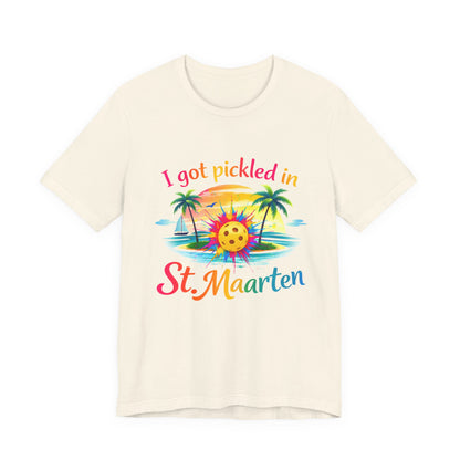I Got Pickled in St. Maarten Shirt – Funny Pickleball Vacation Tee
