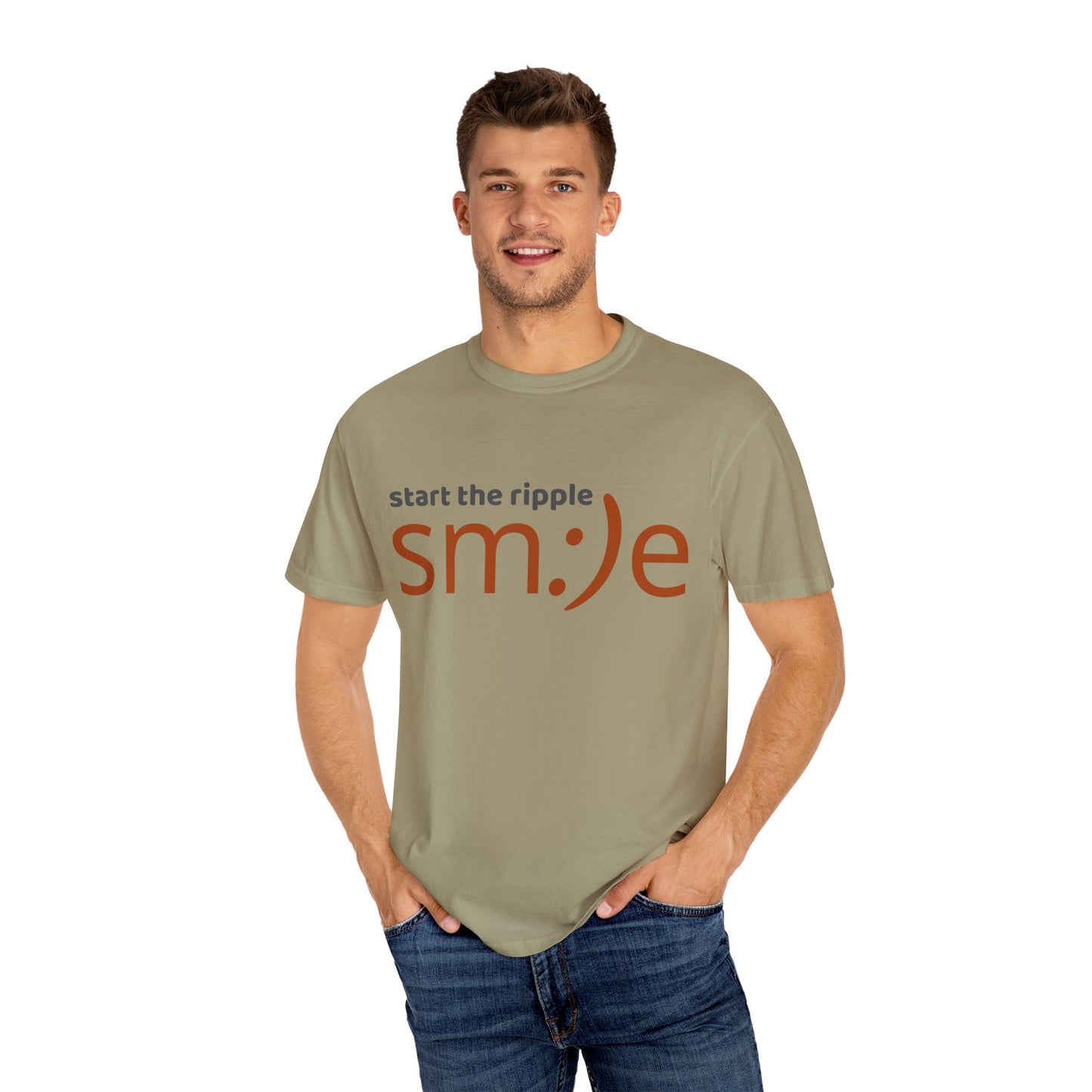 sm:)e Start the Ripple Garment-Dyed Tee | Premium Change-Maker Streetwear | Unisex Statement Shirt