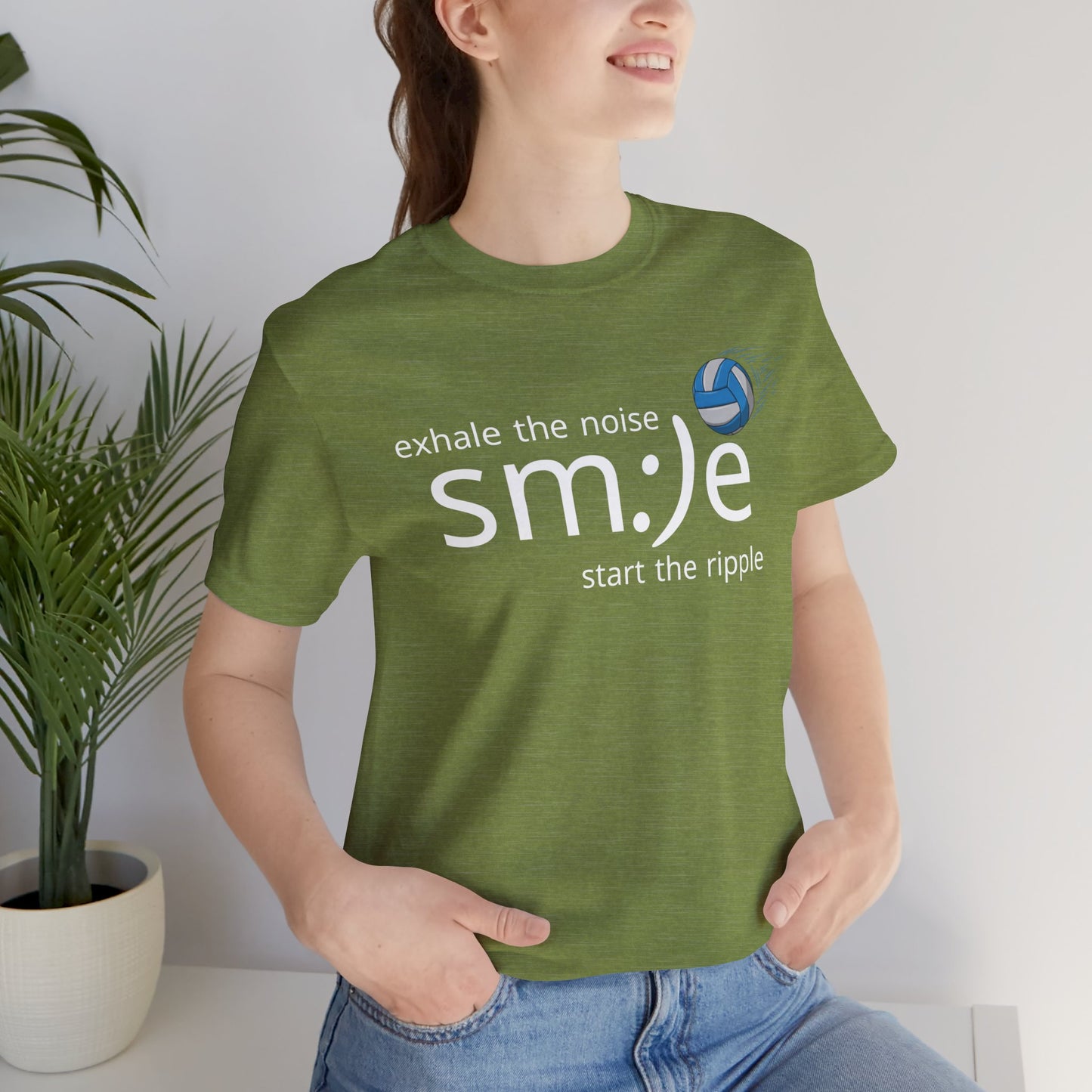 Unisex Jersey Short Sleeve Tee exhale noise sm:)e  start the ripple volleyball