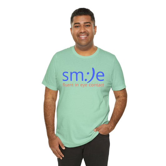 sm:)e Fluent in Eye Contact Tee - Social Butterfly Streetwear, Confidence Booster, Funny Statement Shirt