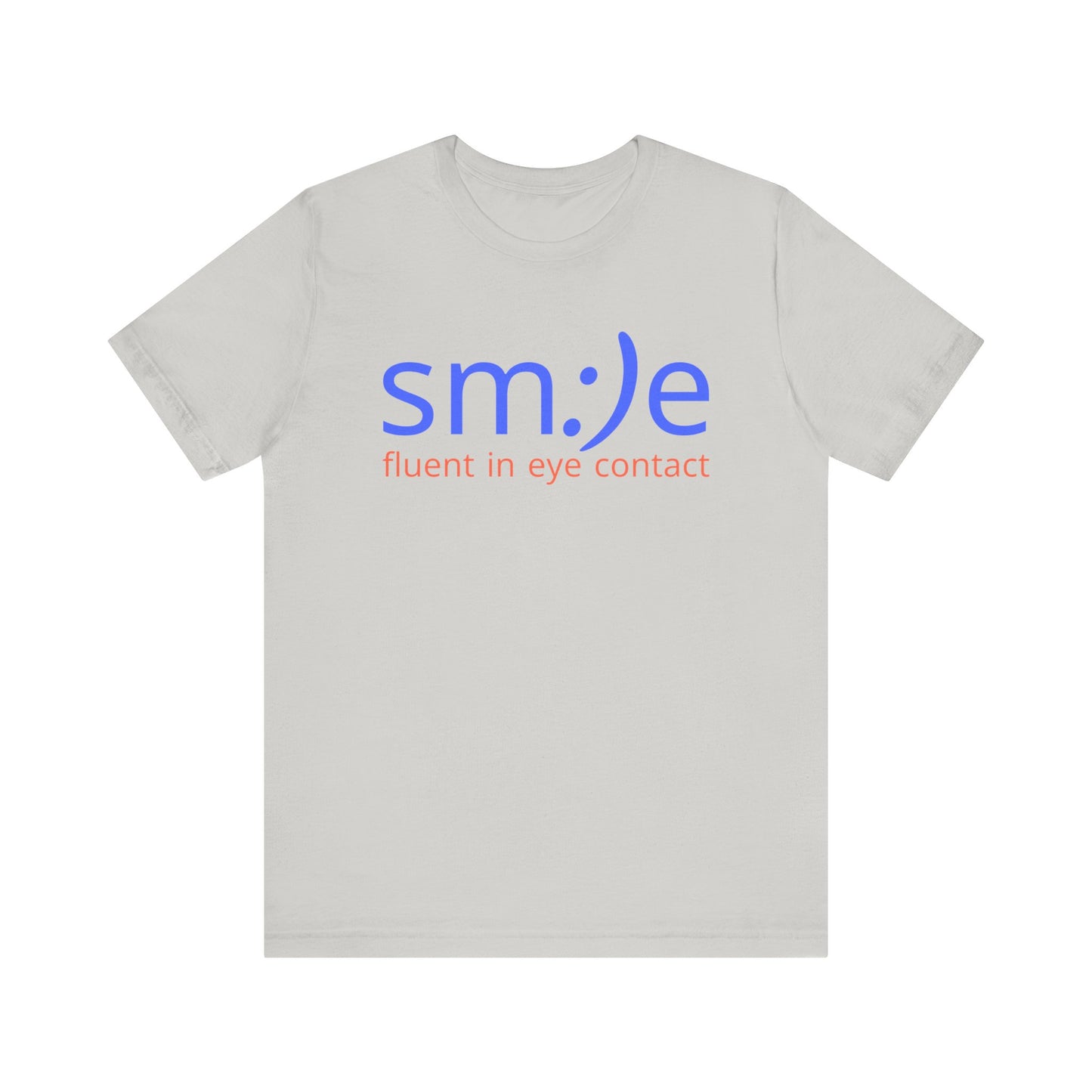 sm:)e Fluent in Eye Contact Jersey Tee | Social Butterfly Streetwear | Funny Connection Gift