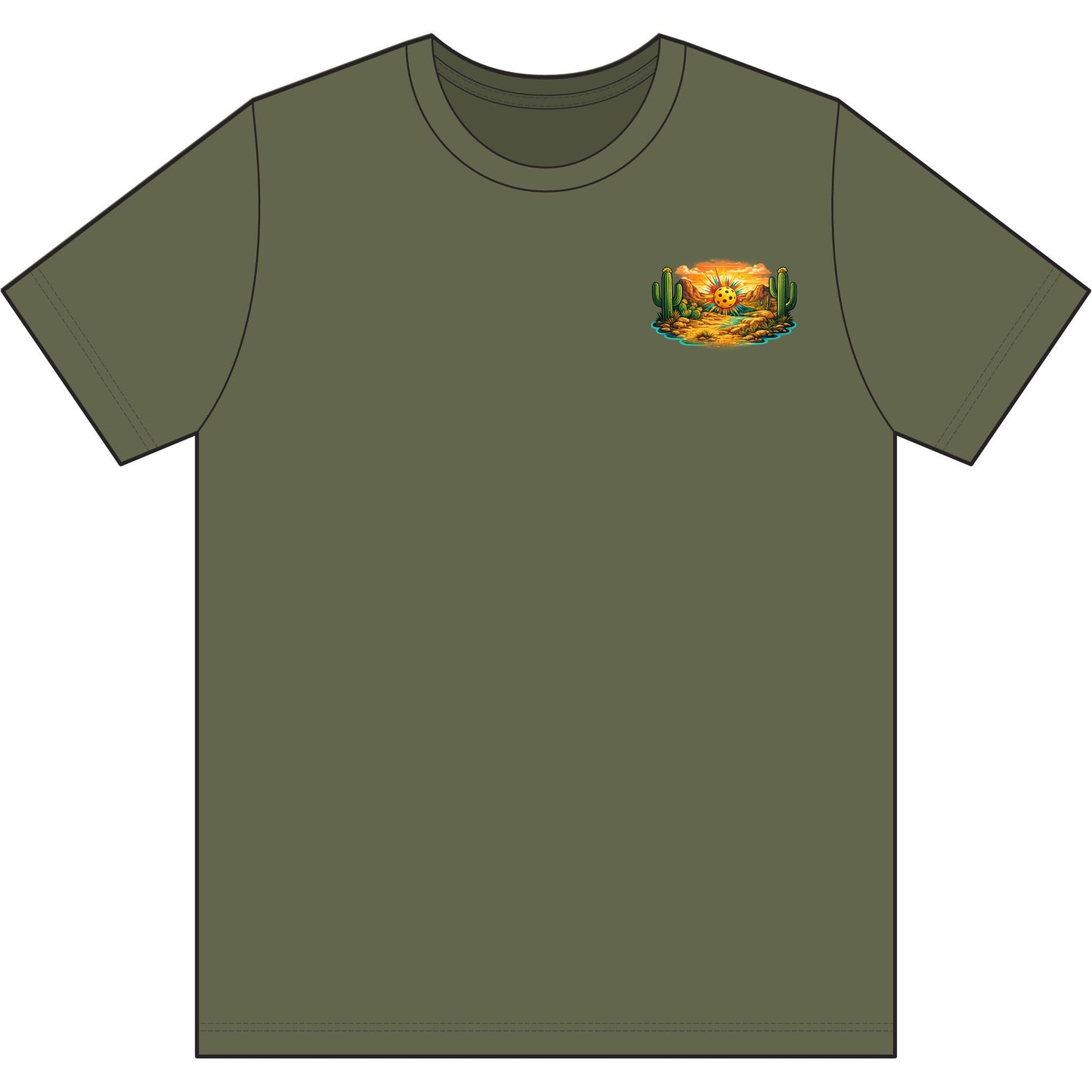 Men's 'I Got Pickled in Scottsdale' Desert Pickleball Tee, moisture wicking