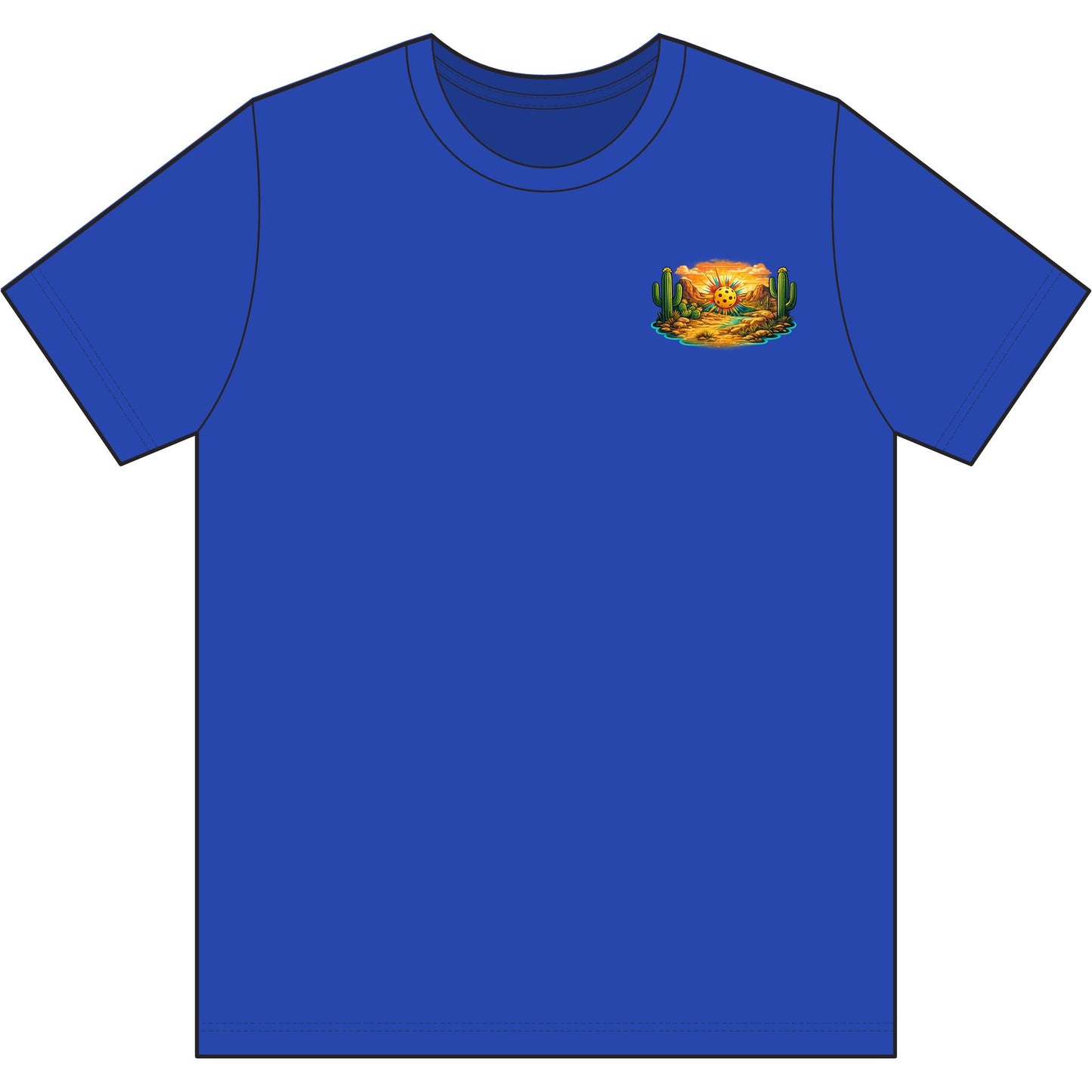 Men's 'I Got Pickled in Scottsdale' Desert Pickleball Tee, moisture wicking