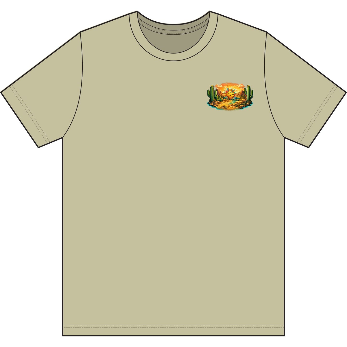 Men's 'I Got Pickled in Scottsdale' Desert Pickleball Tee, moisture wicking