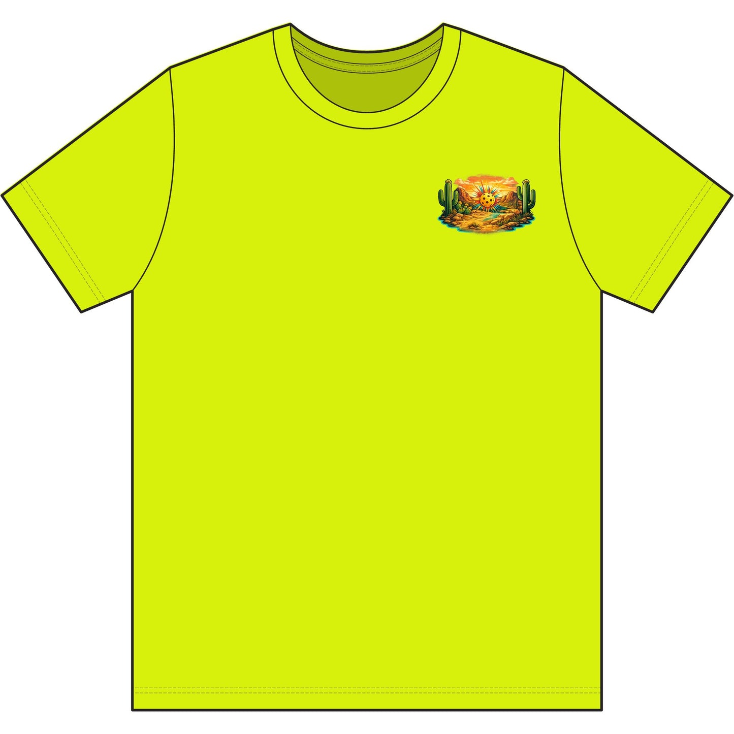 Men's 'I Got Pickled in Scottsdale' Desert Pickleball Tee, moisture wicking