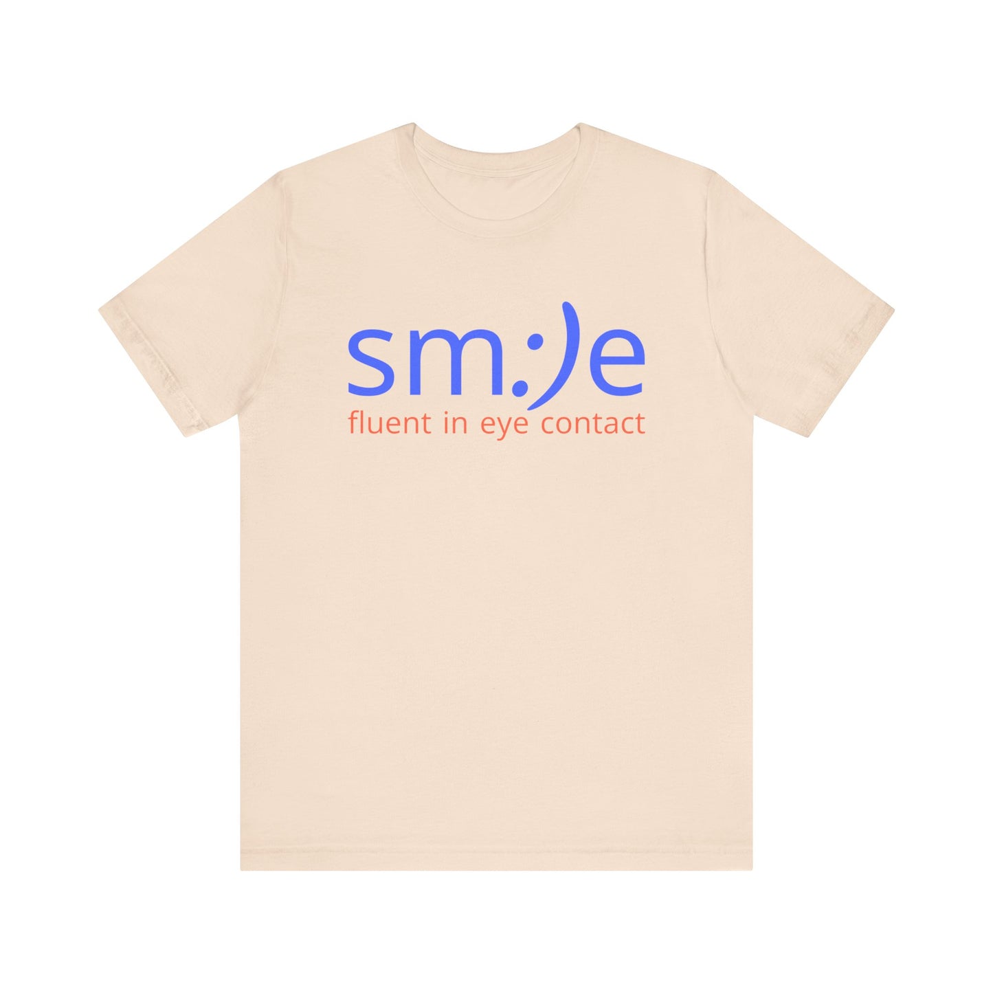 sm:)e Fluent in Eye Contact Jersey Tee | Social Butterfly Streetwear | Funny Connection Gift