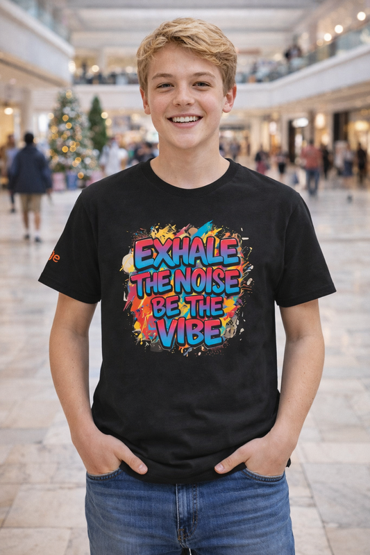 Exhale the Noise - Motivational Streetwear Tee | Confidence Statement