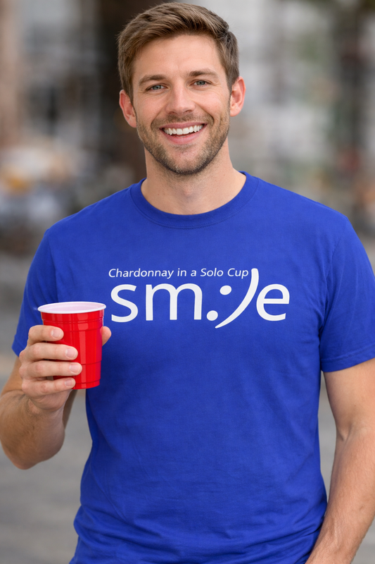 Chardonnay in a Solo Cup T-Shirt | Trendy Statement Tee | sm:)e Confidence Wear