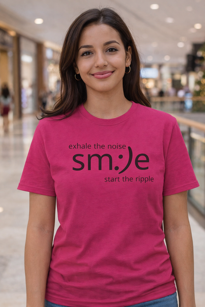 sm:)e Exhale the Noise Start the Ripple Tee | Mindful Action Streetwear | Positive Vibes Graphic Shirt