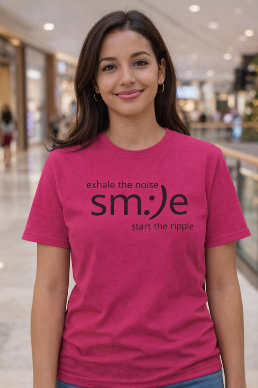 sm:)e Exhale the Noise Start the Ripple Tee | Mindful Action Streetwear | Positive Vibes Graphic Shirt