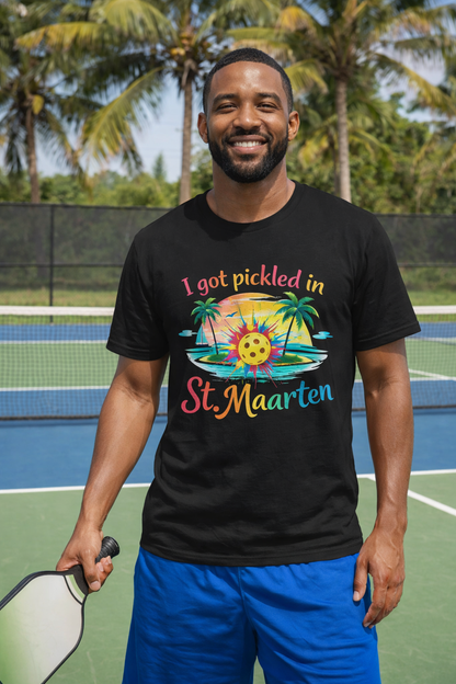 I Got Pickled in St. Maarten Shirt – Funny Pickleball Vacation Tee