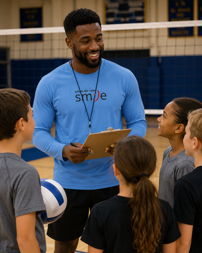 Smile Long-Sleeve Tee — "Exhale the Noise" | Sport-Tek ST350LS Moisture-Wicking Shirt