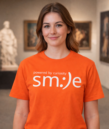sm:)e Powered by Curiosity Tee | Intellectual Streetwear | Unisex Inspirational Graphic Shirt