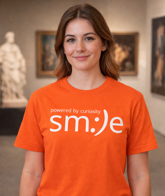 sm:)e Powered by Curiosity Tee | Intellectual Streetwear | Unisex Inspirational Graphic Shirt