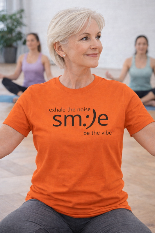 Exhale the Noise sm:)e Be the Vibe | Motivational Unisex Tee