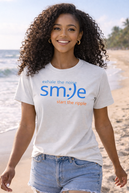 Exhale the Noise sm:)e Start the Ripple | Motivational Graphic Tee