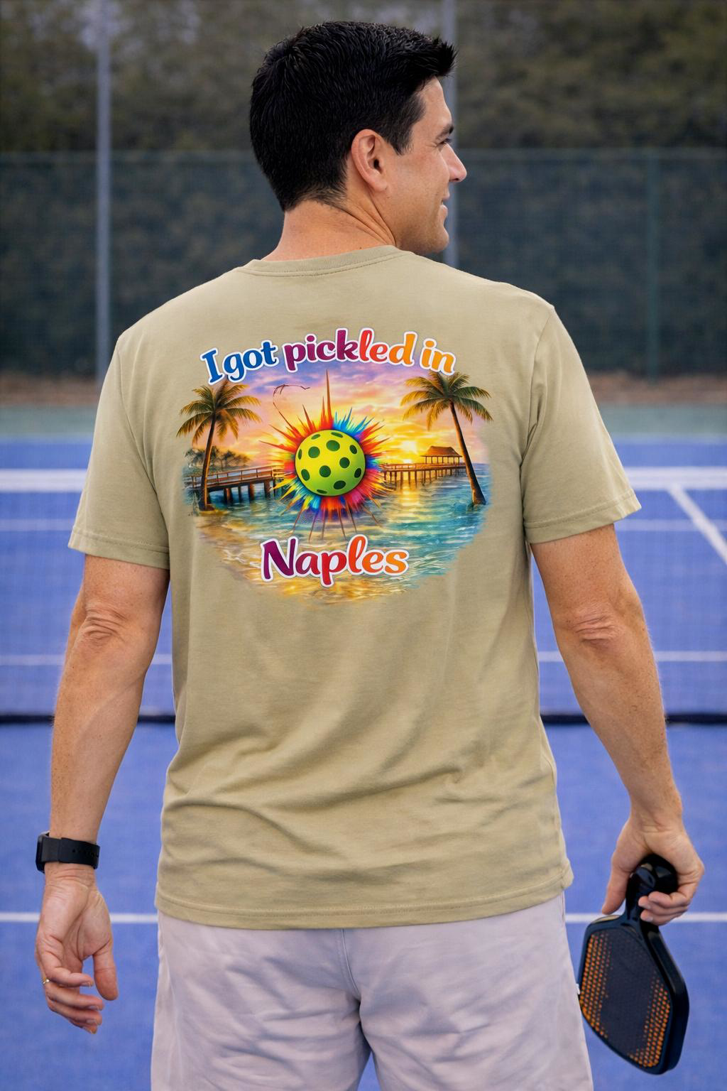 I Got Pickled in Naples™ — Men's Moisture-Wicking Pickleball Shirt | sm:)e