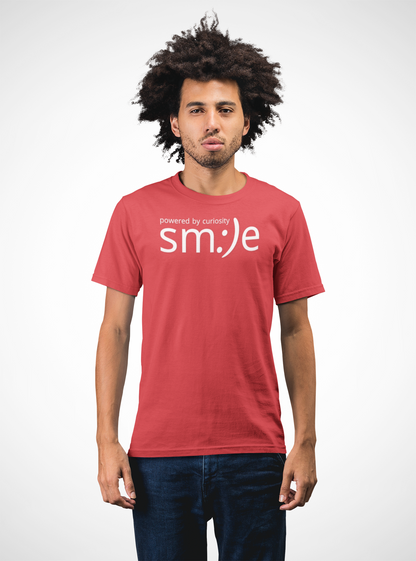 sm:)e Powered by Curiosity Tee | Intellectual Streetwear | Unisex Inspirational Graphic Shirt