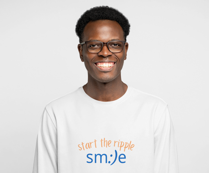 Start the Ripple Long Sleeve Tee - Inspirational Streetwear, Confidence Booster, Unisex Statement Shirt