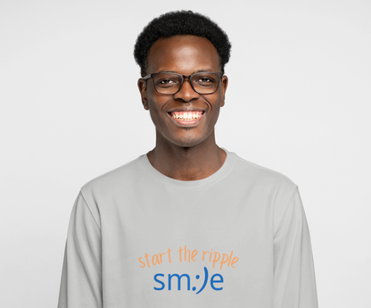 Start the Ripple Long Sleeve Tee - Inspirational Streetwear, Confidence Booster, Unisex Statement Shirt