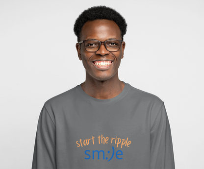 Start the Ripple Long Sleeve Tee - Inspirational Streetwear, Confidence Booster, Unisex Statement Shirt