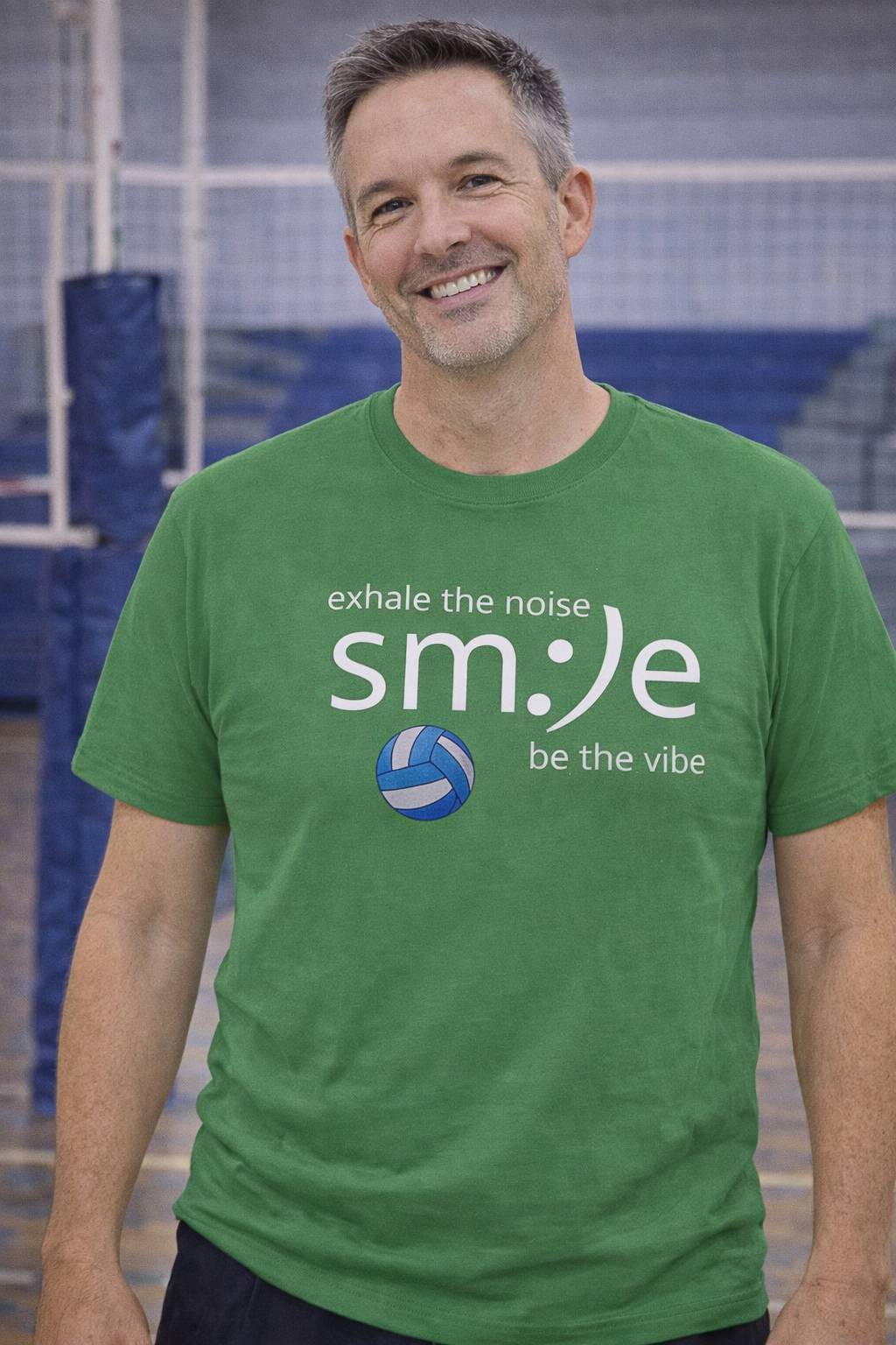 Exhale the Noise sm:)e Be the Vibe | Volleyball Streetwear | Motivational Athletic Tee