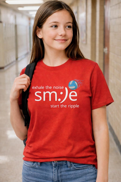 Exhale the Noise sm:)e Start the Ripple | Volleyball Jersey Tee
