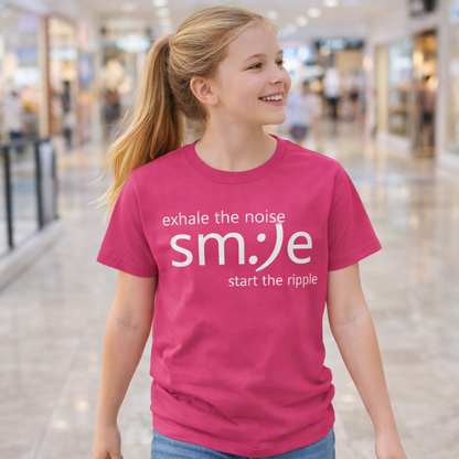 Exhale the Noise sm:)e Start the Ripple | Positive Vibe Streetwear Tee