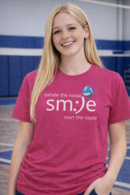 Exhale the Noise sm:)e Volleyball Jersey | Unisex Athletic Streetwear | Court Confidence Tee