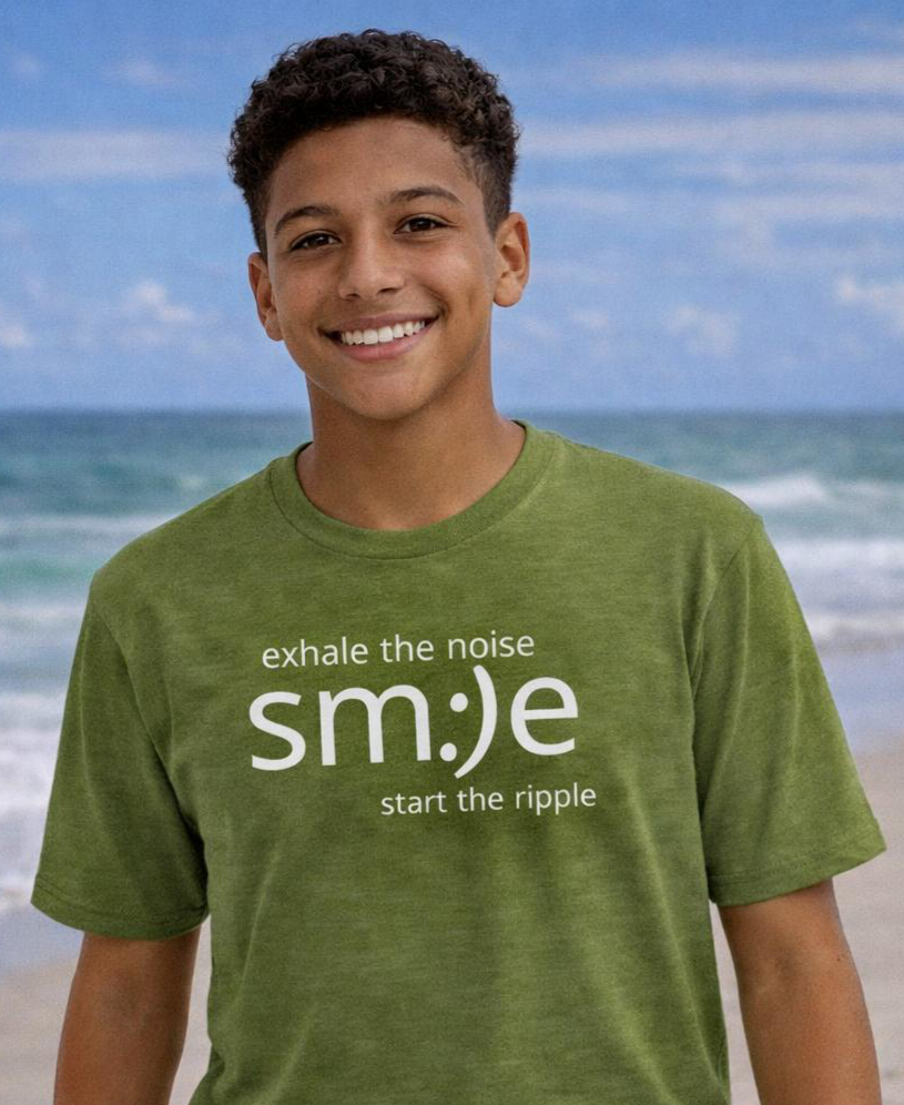 Exhale the Noise sm:)e Be the Ripple | Motivational Streetwear | Lifestyle Statement Tee