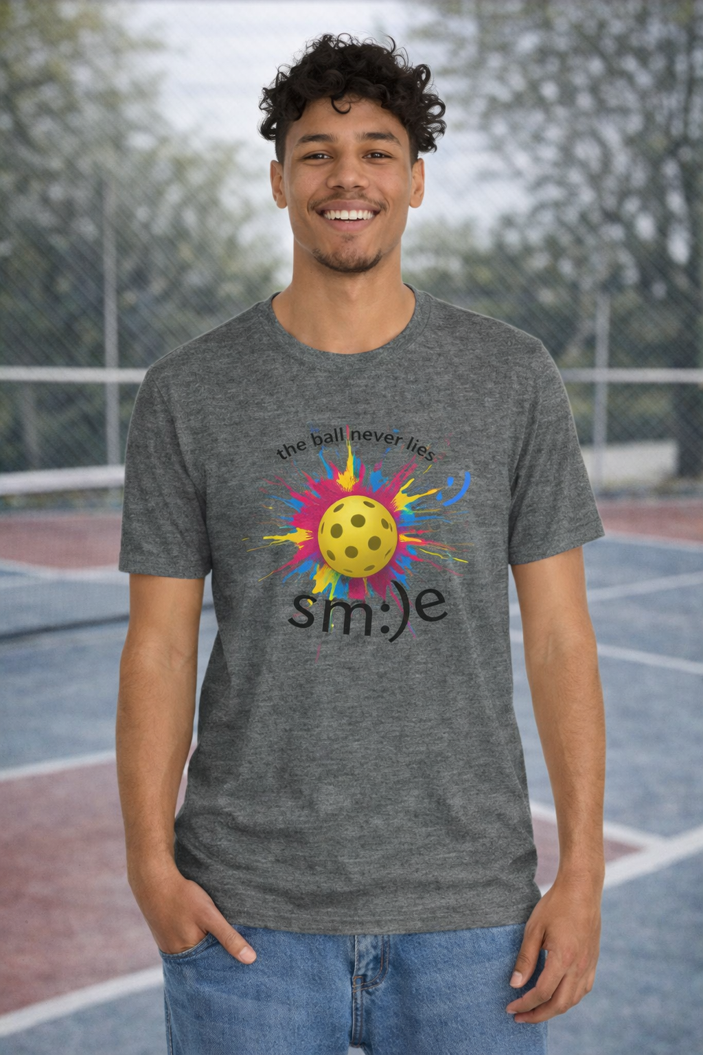 The Ball Never Lies - Pickleball Streetwear Tee | Unisex Statement Shirt | sm:)e