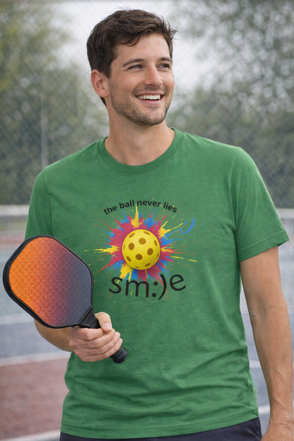 The Ball Never Lies - Pickleball Streetwear Tee | Unisex Statement Shirt | sm:)e