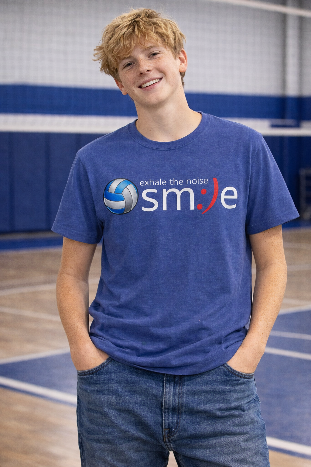 Exhale the Noise sm:)e Volleyball Shirt - Minimalist Tee