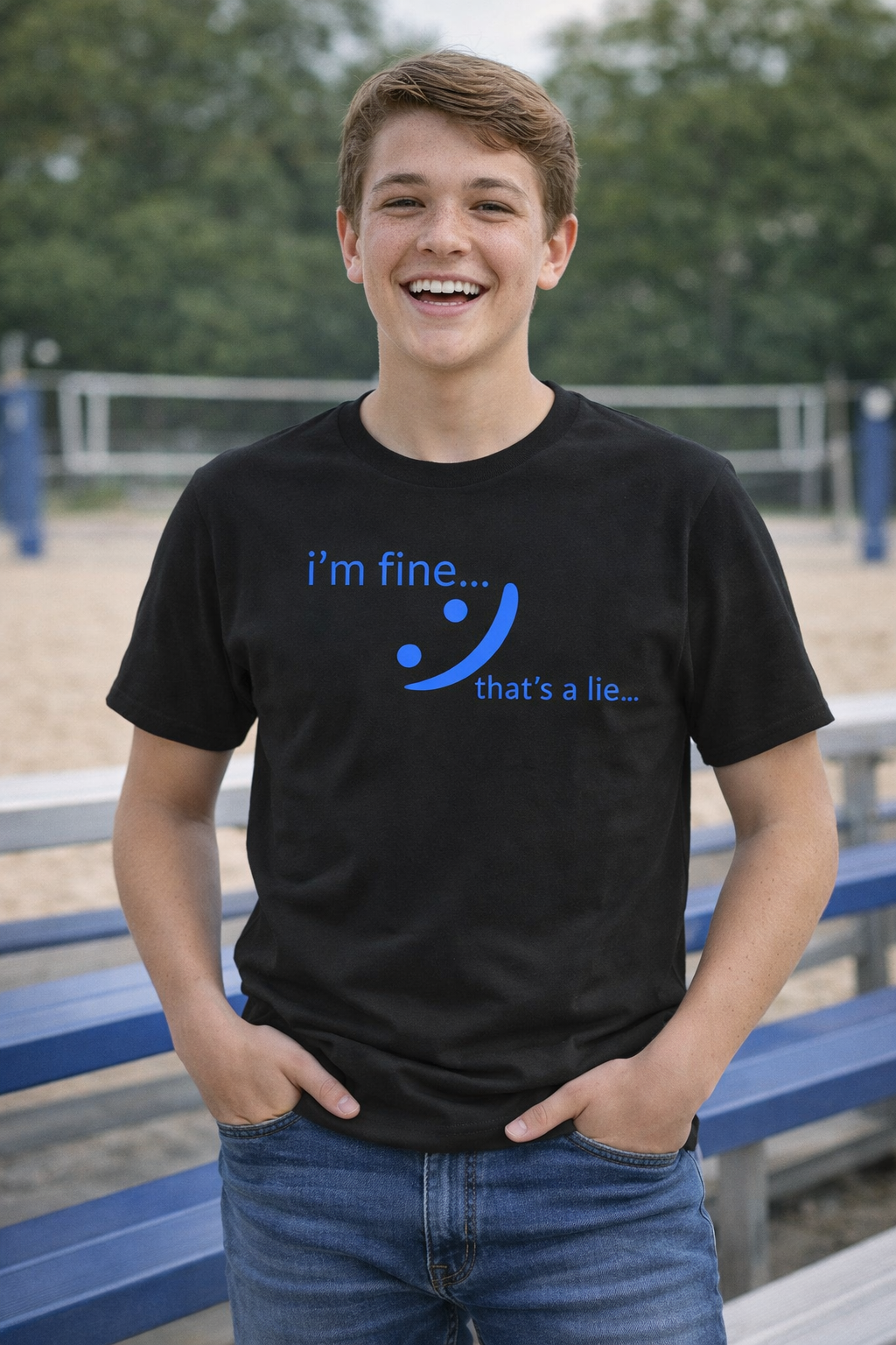 I'm Fine... That's a Lie - Honest Humor Tee | Relatable Streetwear