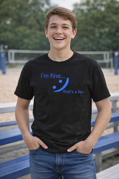 I'm Fine... That's a Lie - Honest Humor Tee | Relatable Streetwear