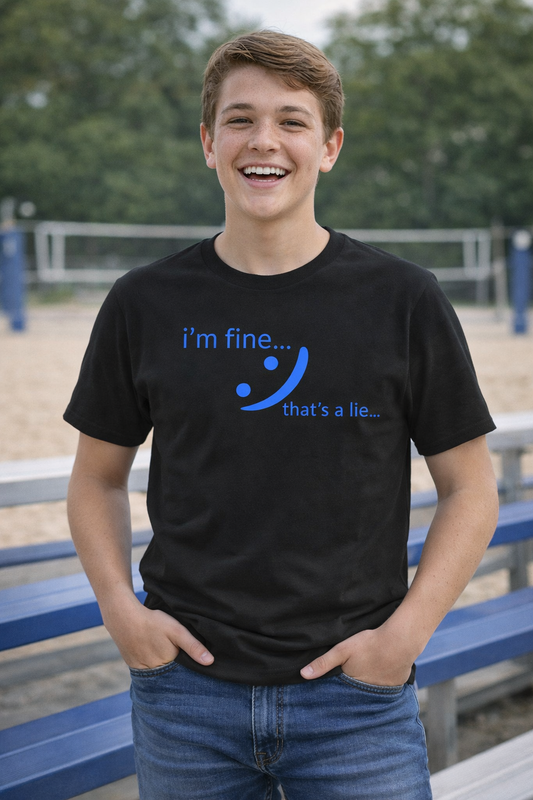 I'm Fine... That's a Lie - Honest Humor Tee | Relatable Streetwear