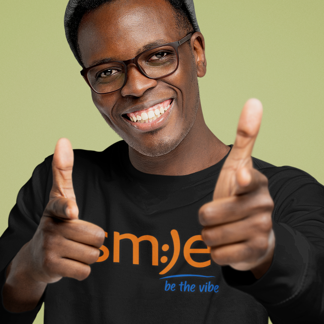sm:)e Be the Vibe Long Sleeve | Confidence Streetwear | Positive Energy Statement Tee