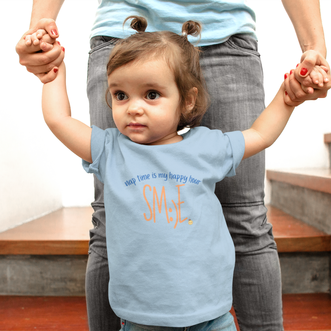 Nap Time Is My Happy Hour sm:)e Infant Bodysuit - Cute Baby Gift, Funny Newborn Outfit, Trendy Toddler Clothing