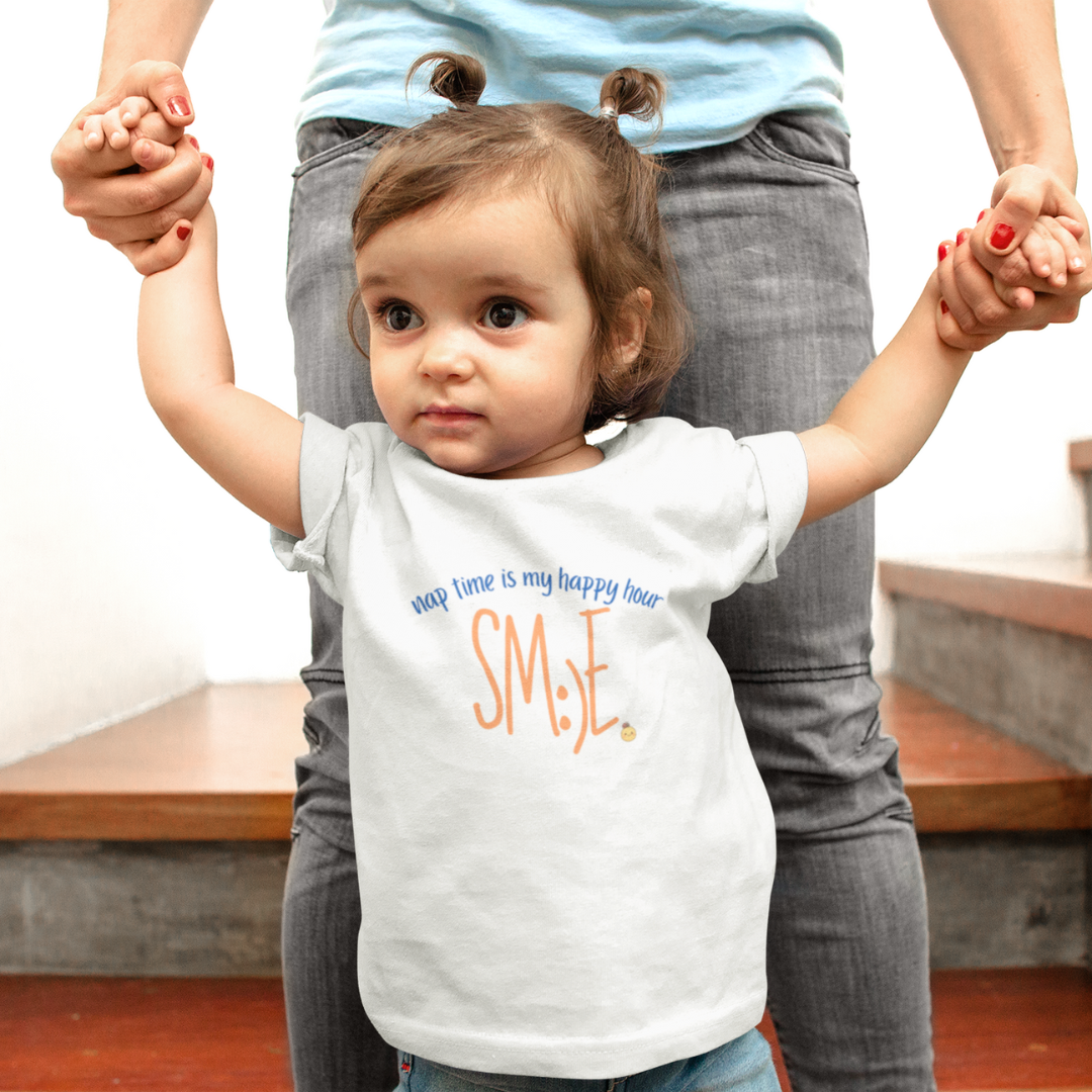 Nap Time Is My Happy Hour sm:)e Infant Bodysuit - Cute Baby Gift, Funny Newborn Outfit, Trendy Toddler Clothing