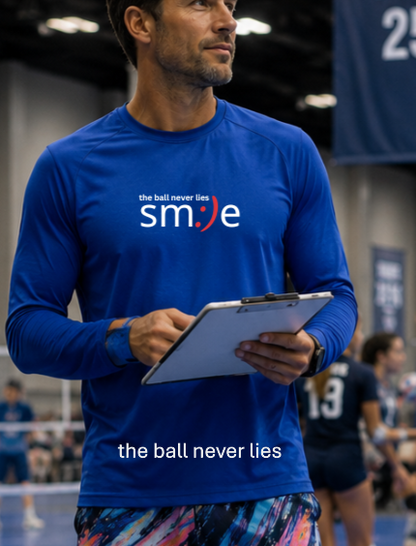 Smile Long-Sleeve Tee — "The Ball Never Lies" | Sport-Tek ST350SL Moisture-Wicking Shirt