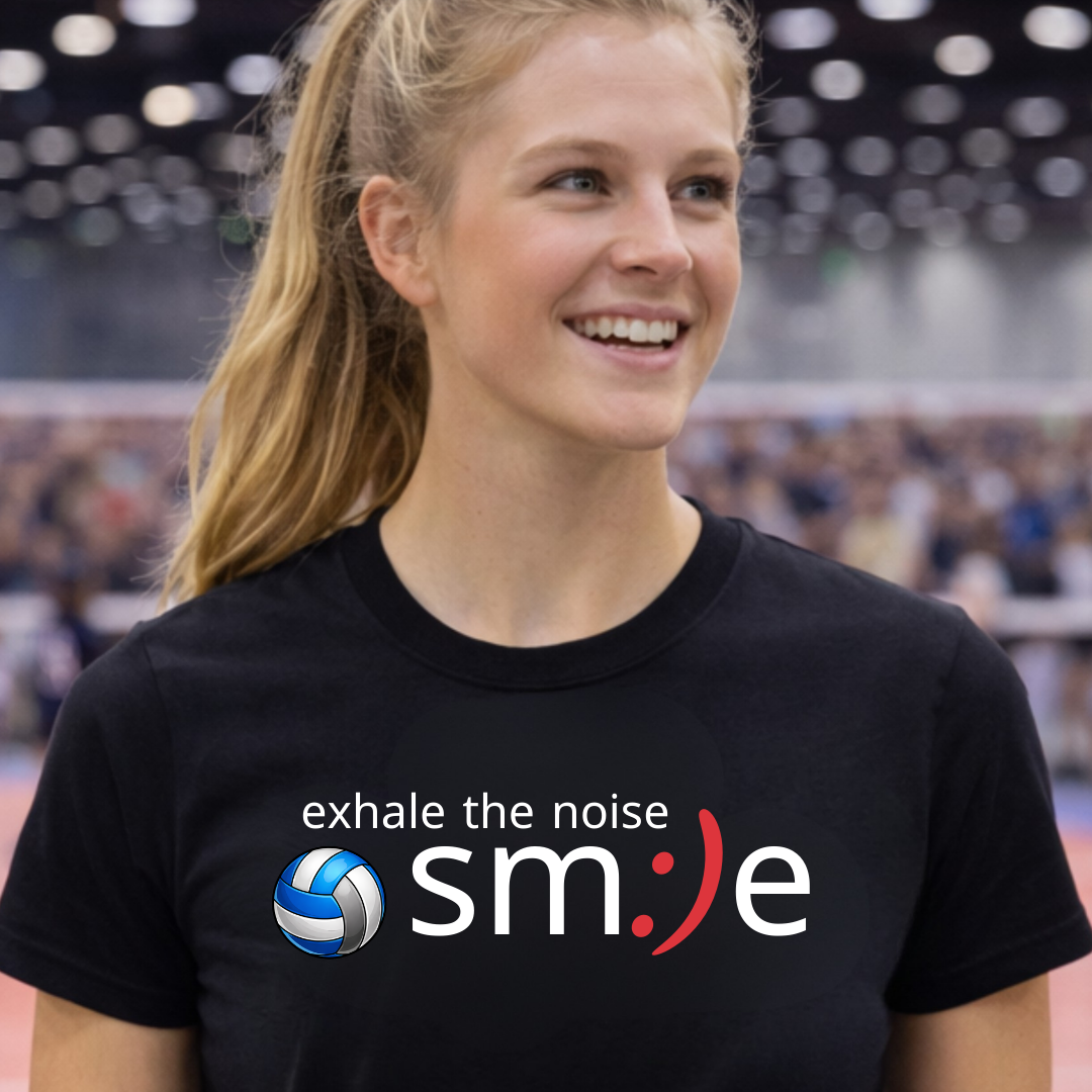 Exhale the Noise sm:)e Volleyball Shirt - Minimalist Tee